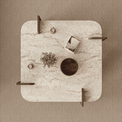 Calicosy - ORIGIN Salontafel - Notenhout - 90x90x35 cm