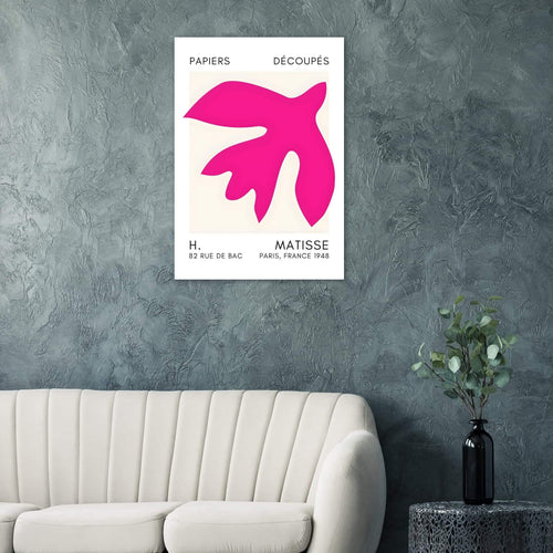 Artfulprints Poster Matisse – Floating forms pink   - A4 21x29.7 cm - Roze