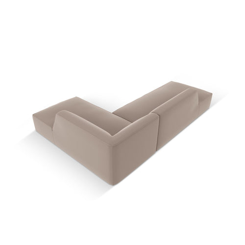 Cosmopolitan Design - Modulaire hoekbank rechts Siena 4-zits, imitatieleer lichtbruin - 180x273x69cm