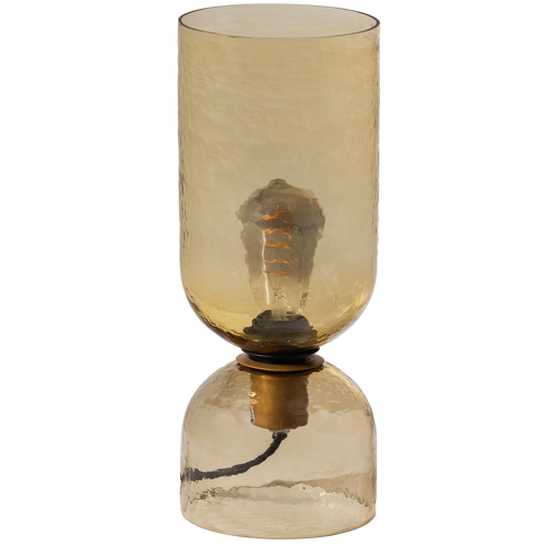 WOOOD tafellamp gehamerd glas 38xø15 cm Gigi - Naturel - vtwonen shop