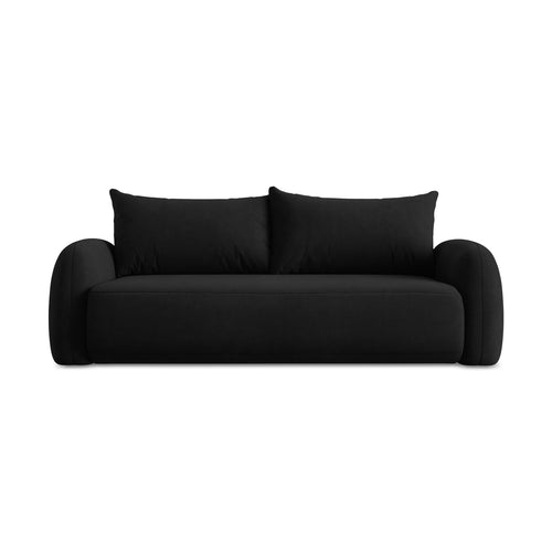 LaMiaSofa 3-zits slaapbank Amalfi - chenille stof - zwart - 250x112x90