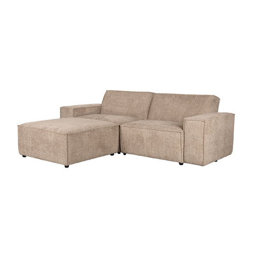 Zuiver James 3-zitsbank Chaise Longue Rechts Taupe