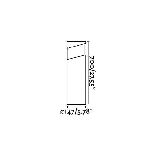 Faro Block Blokvormige buitenpaal zand E27 IP65