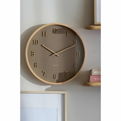Karlsson wandklok Nervadura - bruin - Ø40.8cm