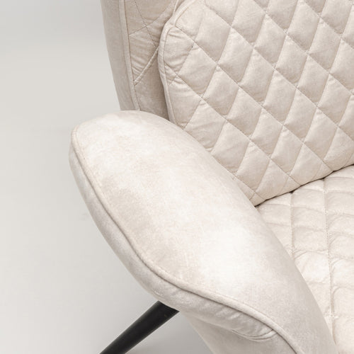Kare Design Fauteuil Tudor fluweel creme - vtwonen shop
