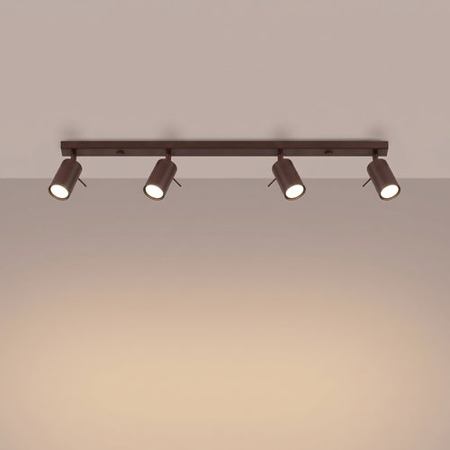 Sollux Lighting Plafondlamp RING 4L bruin - 80x6x16cm