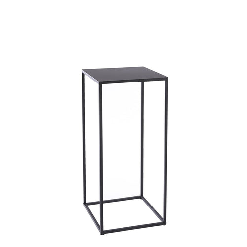 Mica Decorations Quinty Bijzettafel - Set van 3 - L30 x B30 x H70 cm - Metaal - Zwart