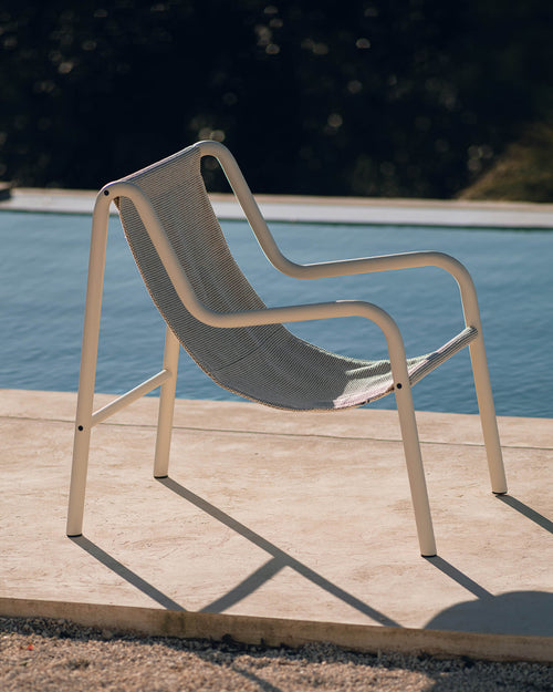 noo.ma Nokk Armchair - Outdoor loungestoel, forest green, stalen frame