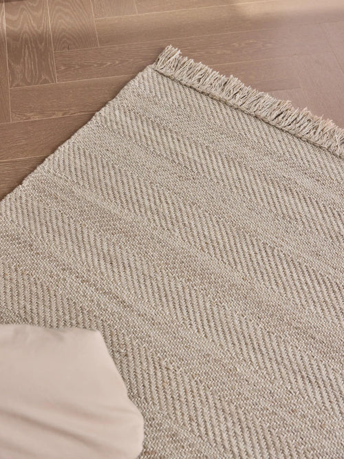 benuta wollen vloerkleed Lars - beige - 200x300 cm
