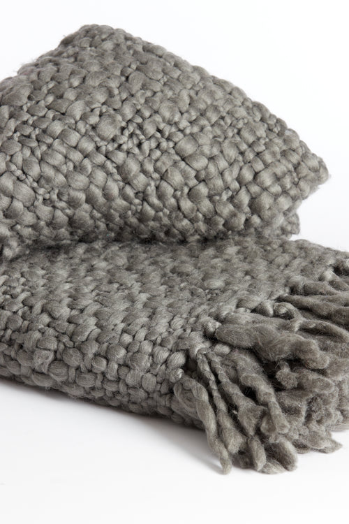 Light & Living plaid RISCA - 170x130x0.5cm - grijs