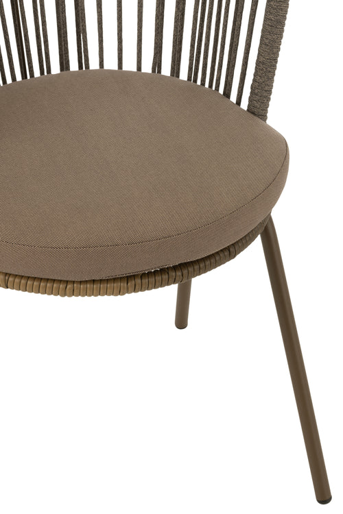 J-Line stoel Toa - metaal/touw - bruin - vtwonen shop