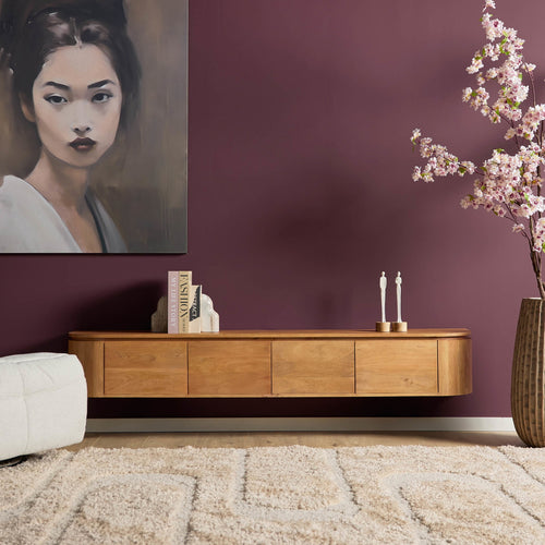 Starfurn Tv-meubel Excellent - Naturel Hout - 200x35x30cm