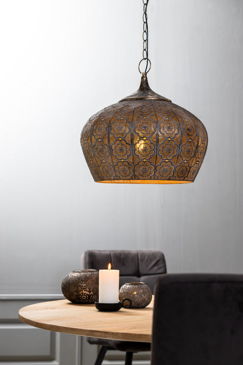 Light & Living hanglamp Emine - bruin - Ø43.5cm
