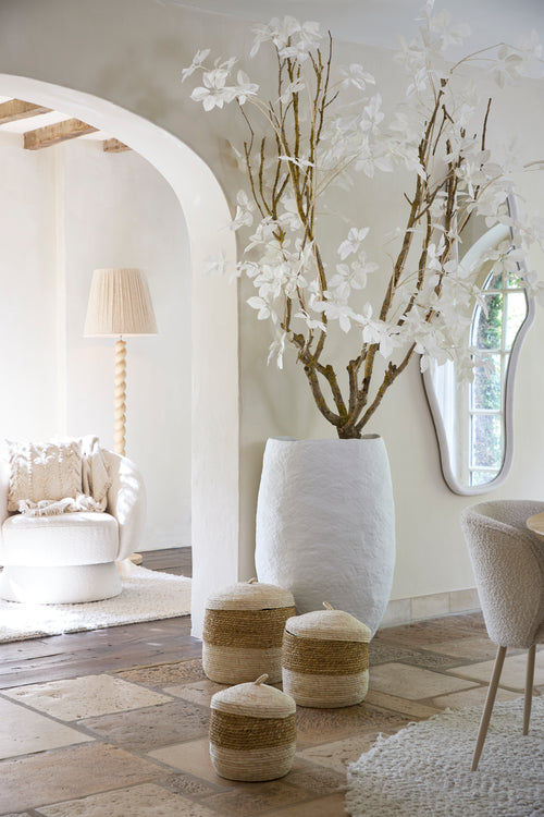 Light & Living vaas TINGRI - Ø59x90cm - wit - vtwonen shop