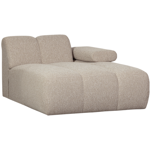 WOOOD chaise longue element rechts Mojo - Bouclé - Beige -74x162x122cm - vtwonen shop