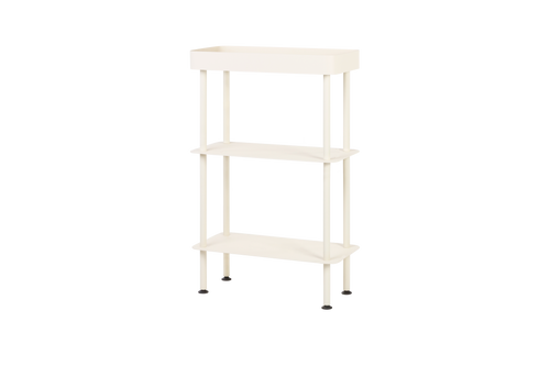 noo.ma Nolle Console 3-tier - compacte metalen sidetable, Piazza Beige