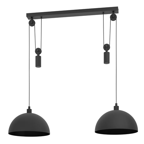 EGLO hanglamp Winkworth 1 - 2 x e27 - ø 38 cm - zwart - vtwonen shop