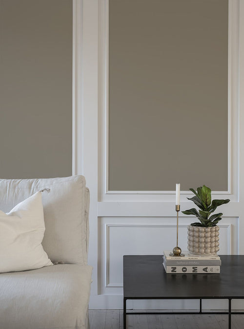 Duro Wallpaper behang effen vergrijsd beige - 53 cm x 10.05 m - 662211 - vtwonen shop