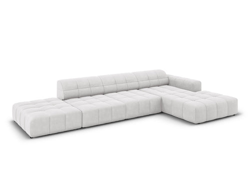 Cosmopolitan Design rechter hoekbank Chicago 5-zits, flueel geld - 167x348x78cm