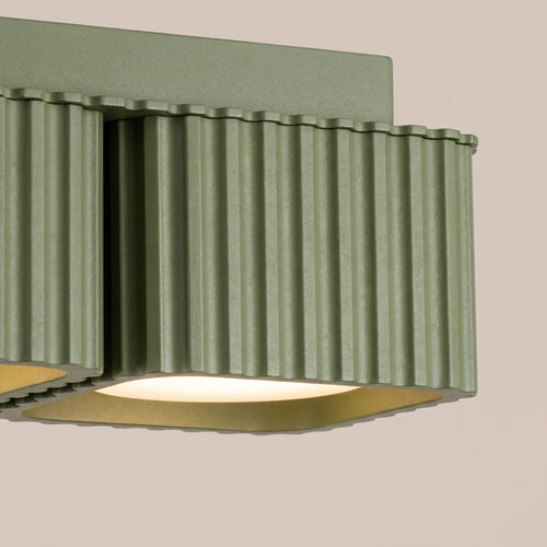 Sollux Lighting Plafondlamp RIFF 2 olijfgroen Gx53 - 20,5x10x8cm