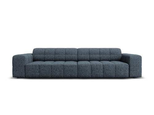 Cosmopolitan Design Bank Chicago 4-zits, chenille koningsblauw - 102x252x78cm