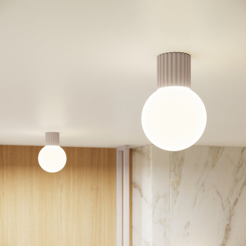 Sollux Lighting Wandlamp HALO taupe IP44 - 12x17x12cm