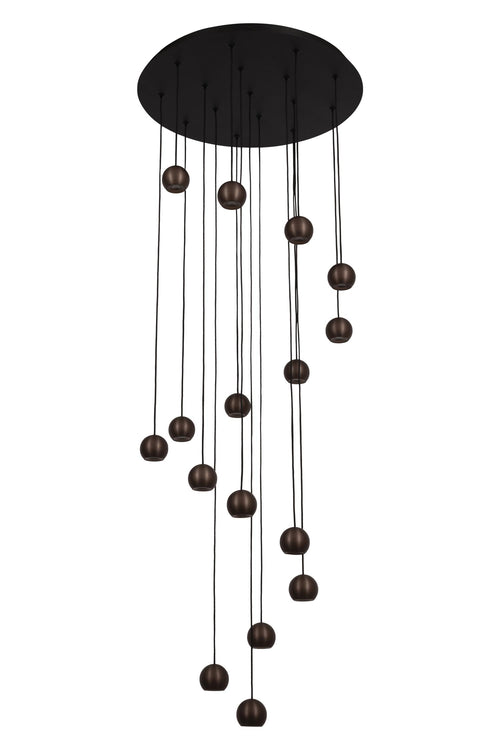 Lucide hanglamp MONTANA - Geïntegreerde LED - Koffie