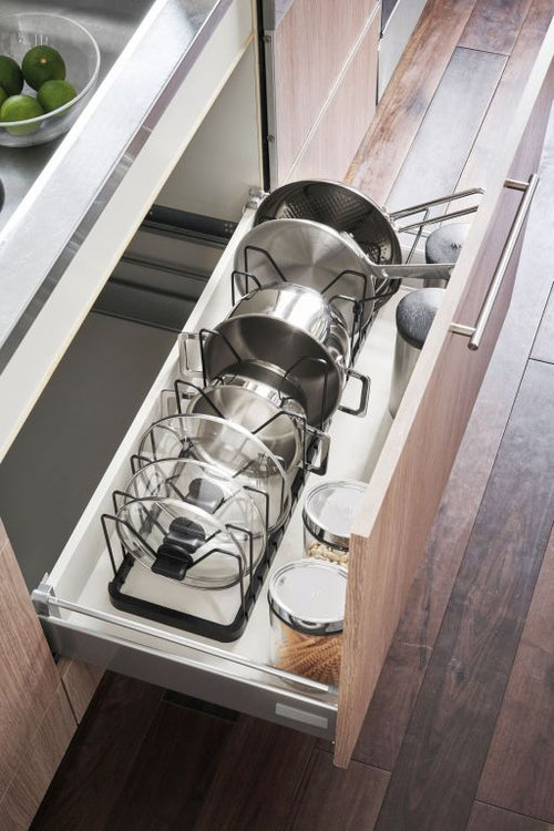 Yamazaki Keukenkast Organiser voor Pannen en Deksels - Tower - Zwart