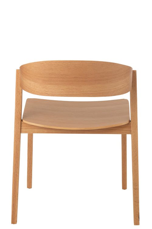 J-Line stoel Laga - eikhout/multiplex - naturel - vtwonen shop