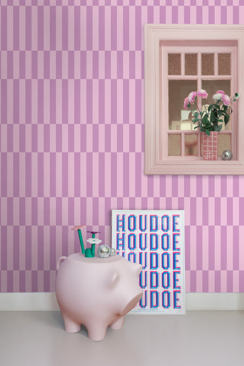 ESTAhome behang strepen paars - 50 x 900 cm - 131422 - vtwonen shop