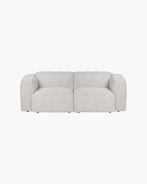 noo.ma Lobi 2-zits bank - Clay Grey Mélange, polyester, medium zacht zitcomfort