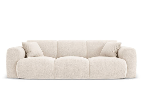 Cosmopolitan Design Bank Nolio 3-zits, chenille, lichtbeige - 95x235x72cm