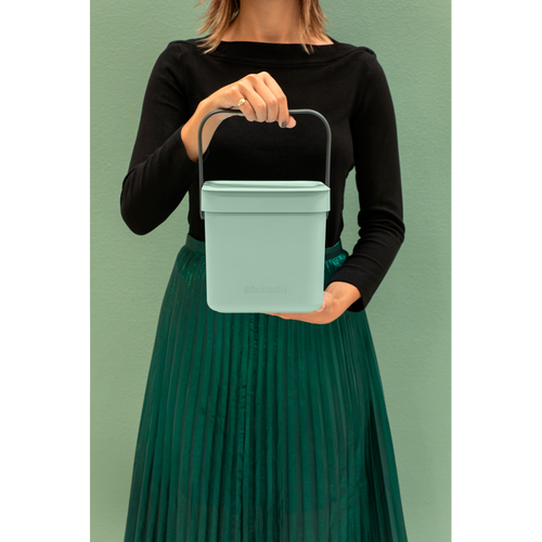 Brabantia Afvalemmer Sort & Go - 6L - jade green - vtwonen shop