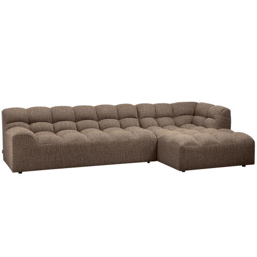 WOOOD chaise longue rechts Allure - Polyester - Bruin - 79x324x165 - vtwonen shop