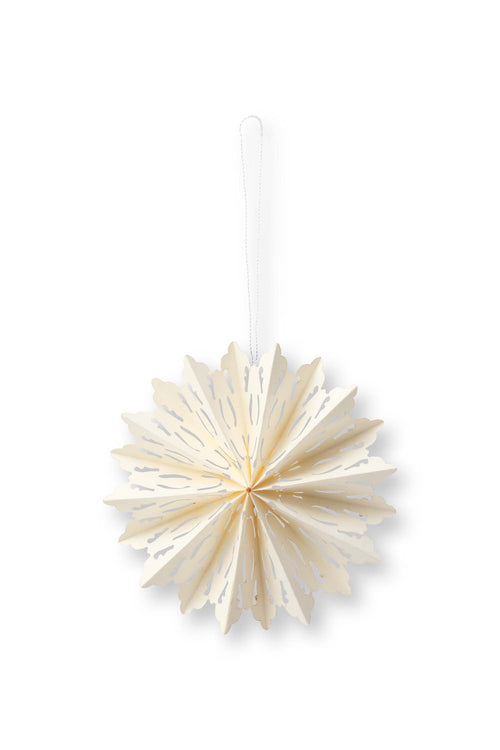 vtwonen - Kerststerren - Papier - Ivoor - 10 cm - Set van 9