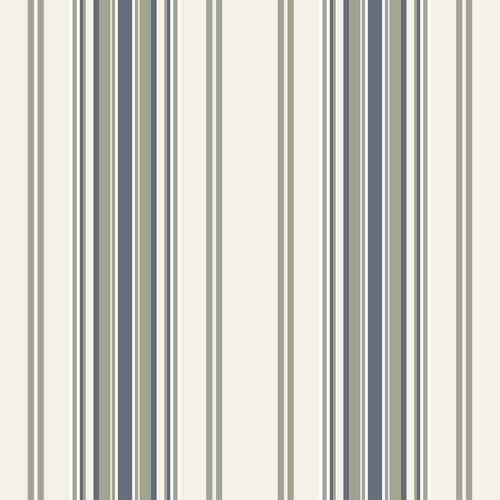 Sanders & Sanders behang strepen beige en blauw - 50 x 900 cm - 935389