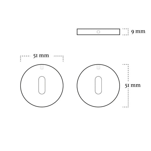 MooideurBeslag Tondo deurklink geveerd - sleutelopening - binnenwerk - vtwonen shop
