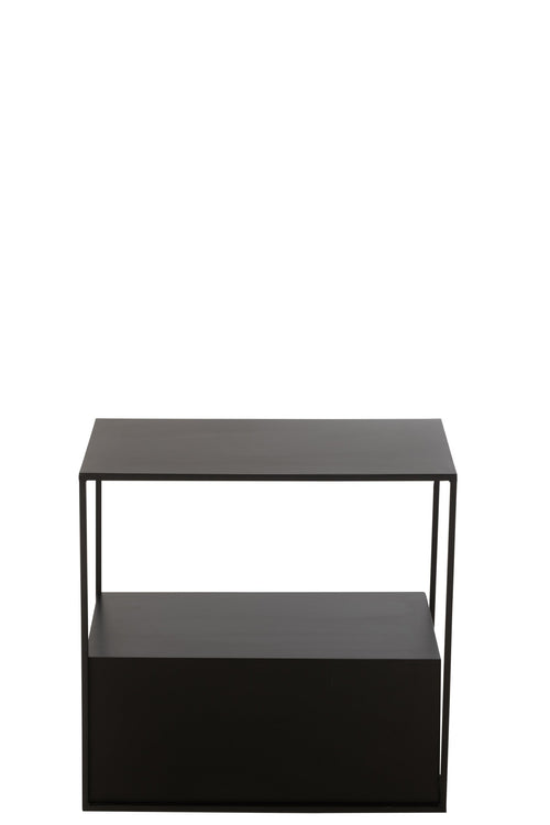 J-Line bijzettafel Rechthoek - metaal - zwart