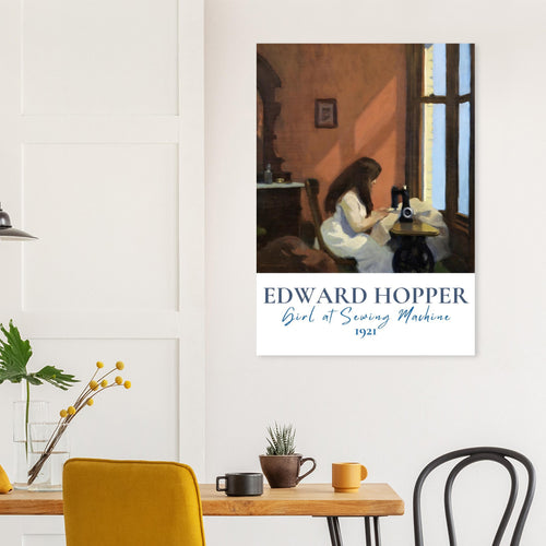 Artfulprints  Edward Hopper - Girl at sewing machine   poster 70x100 cm - vtwonen shop