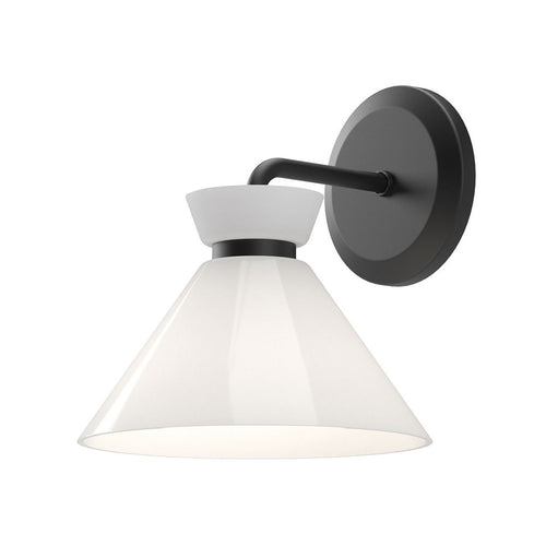 Dome Wandleuchte Contemporary Mattschwarz 1x E14