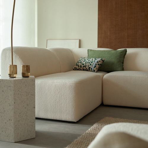 Tikamoon Modulaire bank van ecrukleurige stof, 5-6 zitplaatsen - Beige