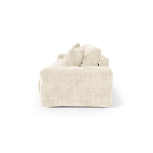 Premium Interiors - Bank CHEER - gewaafd fluweel crème 220cm