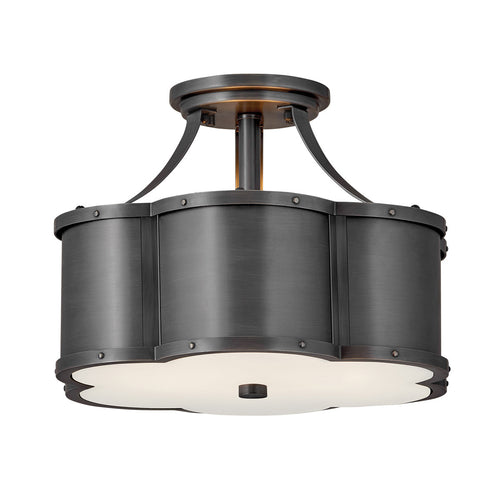 Elstead Hinkley Chance Cilindrische Plafondlamp Zwart Messing