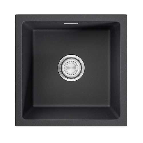 LOMAZOO spoelbak Pedri - opbouw - graniet - zwart - 40 x 40 cm