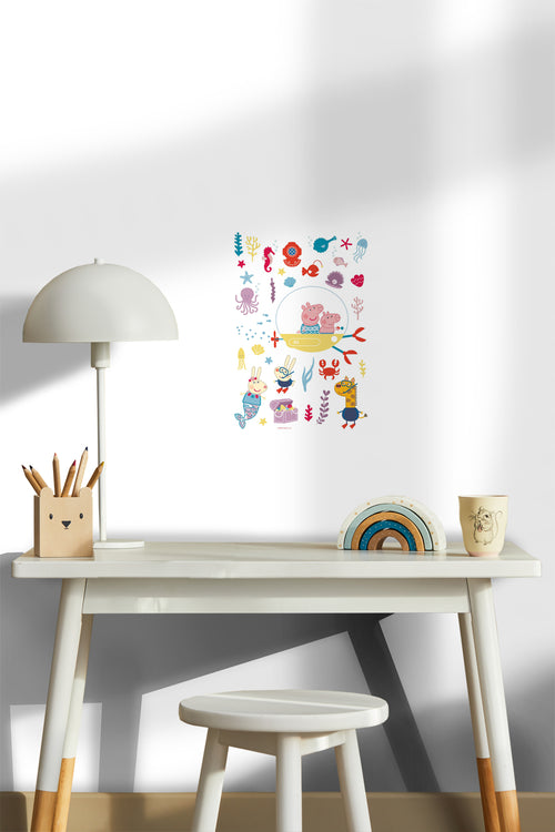Sanders & Sanders muursticker Peppa Pig multicolor - 65 x 42.5 cm - 601349