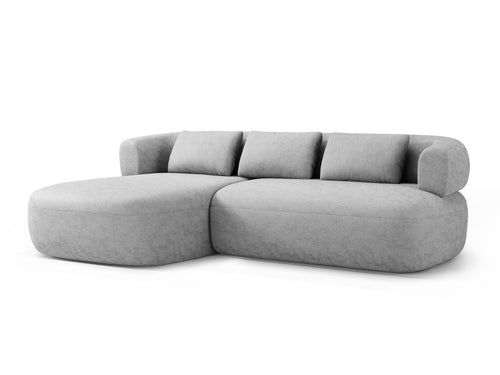 Micadoni linker hoekbank Jenny 5-zits, chenille geld - 145x225x73cm