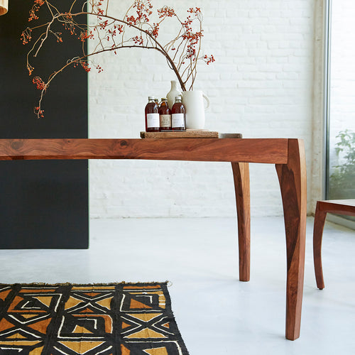 Tikamoon Luna - Tafel van massief palissander voor 6/8 personen. - Bruin