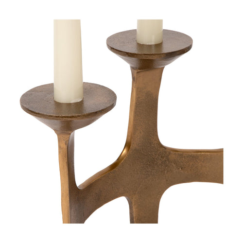 Atmooz kaarsenhouder Amour S/3 - antiek messing - 27 x 11 x H 20 cm