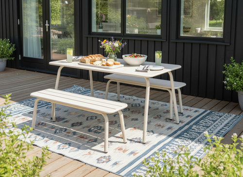 MaximaVida metalen tuintafel Max 150 x 80 cm ivoor - vtwonen shop