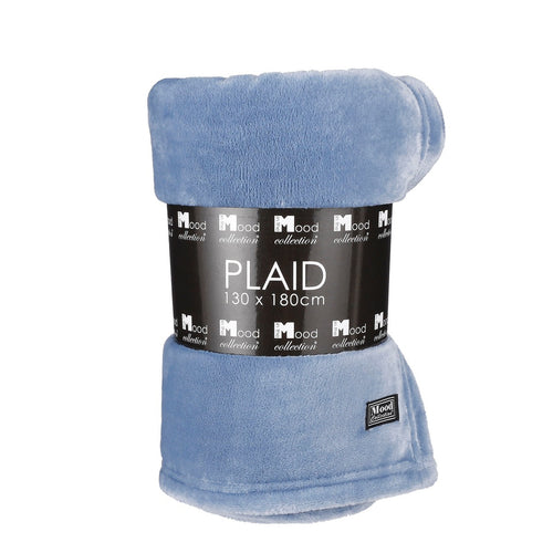 In The Mood Collection Famke Fleece Plaid - L180 x B130 cm - Lichtblauw